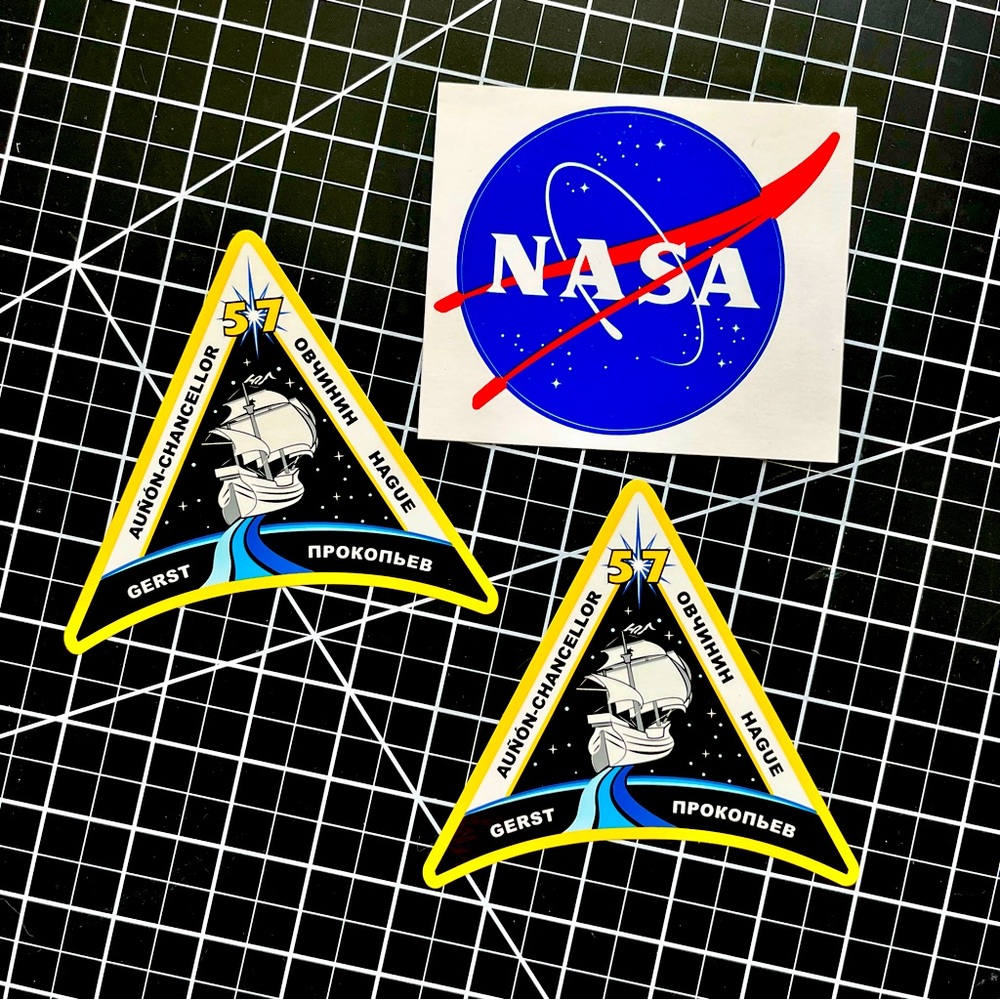 💝 FREE • NEW Official NASA Stickers, Set of 3 • Aerospace Stickers